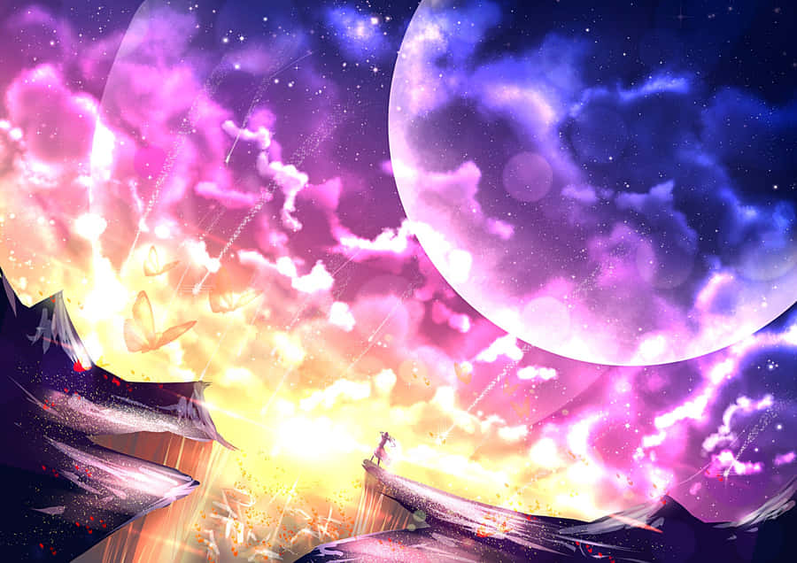 Enjoy A Beautiful Day In This Quaint Anime Countryside Wallpaper