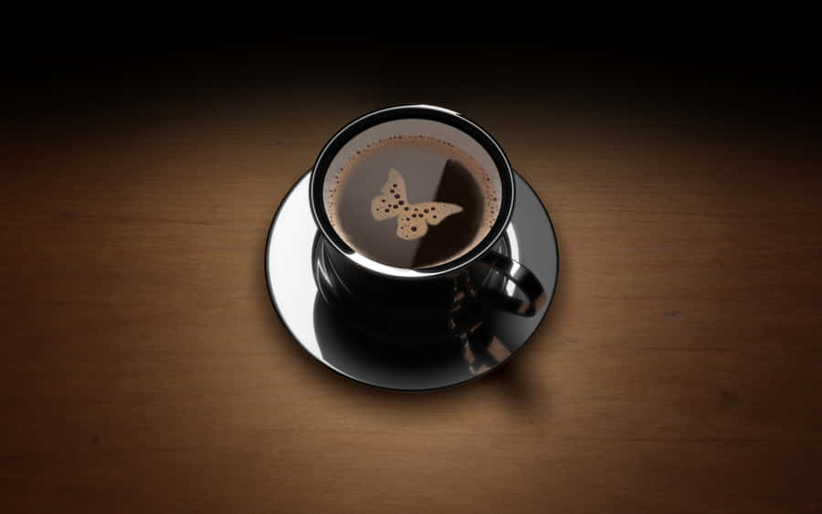 Enjoy A Hot Cup Of Cute Coffee To Start Off Your Morning! Wallpaper