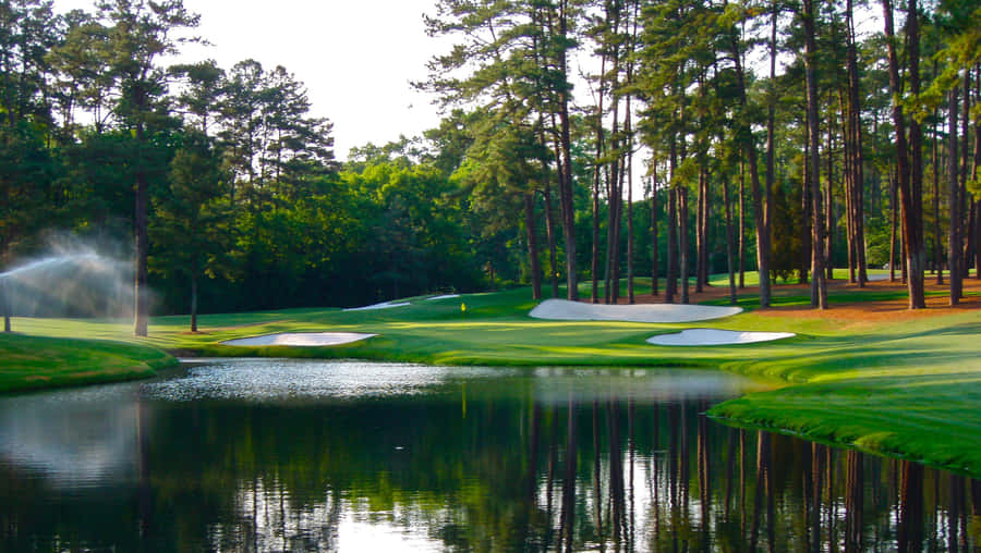 Enjoy A Round At The Beautiful And Historic Augusta National Golf Course Wallpaper