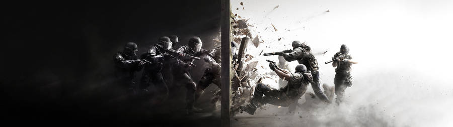 Enjoy Rainbow Six Siege In Stunning Detail On Two Screens Wallpaper