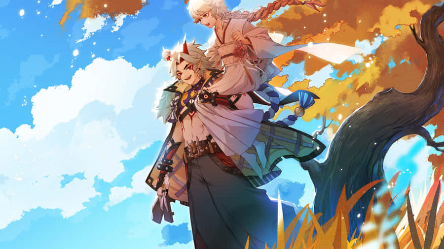 Enjoy The Adventure Of Genshin Impact With Itto Wallpaper