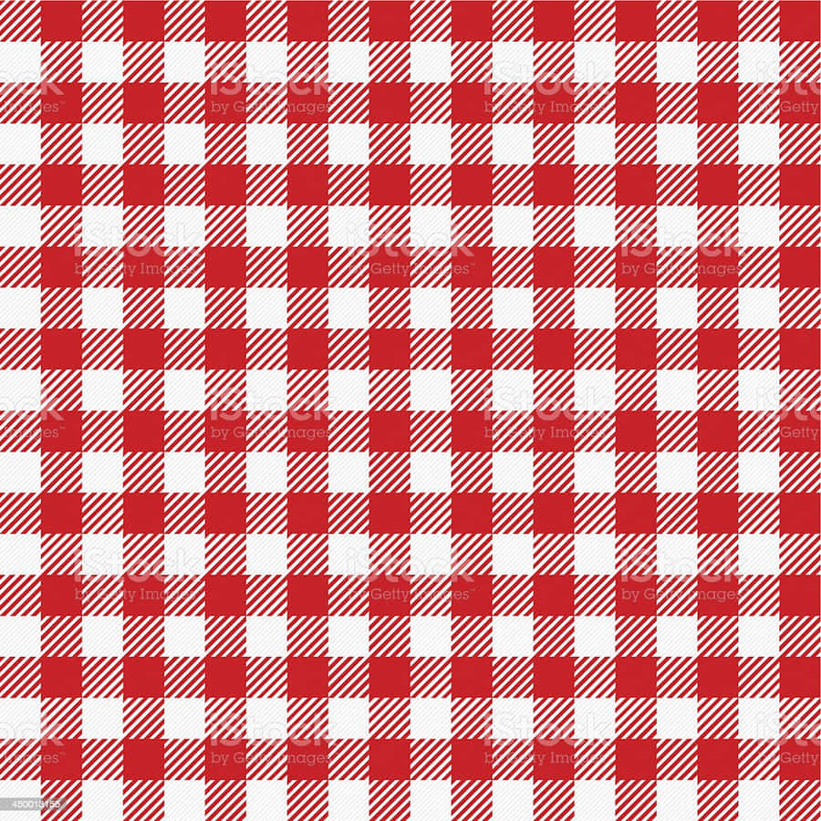 Enjoy The Classic Style Of A Red Checkered Tablecloth Wallpaper