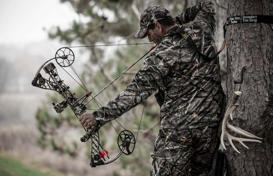 Enjoy The Cold-weather Hunt With Hunting Camo Wallpaper