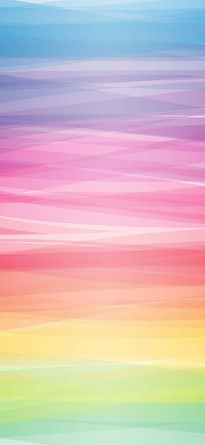 Enjoy The Colorful Vibes Of A Pastel Rainbow-themed Iphone Wallpaper