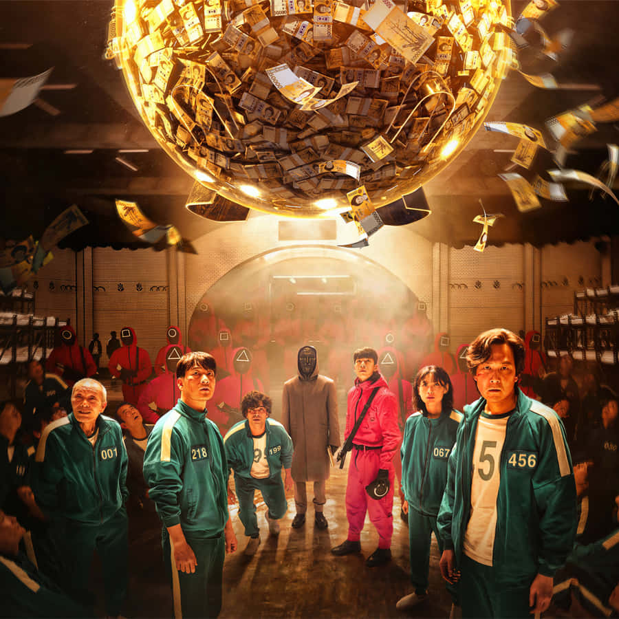 Enjoy The Excitement Of Squid Game On Your Iphone Wallpaper