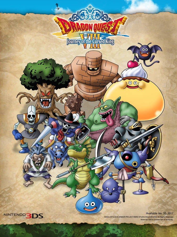 Enjoy The World Of Dragon Quest In Your Iphone. Wallpaper