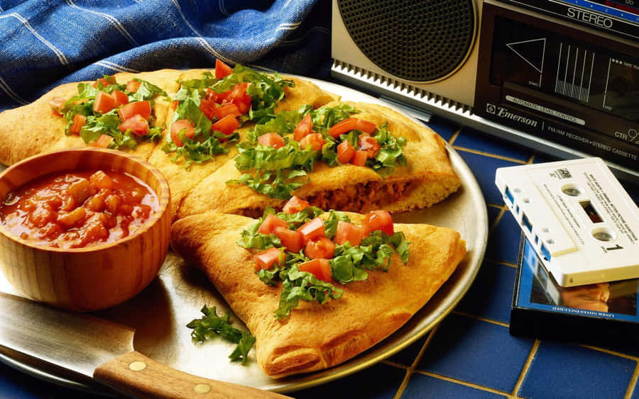 Enjoying A Delicious Home-cooked Meal Wallpaper