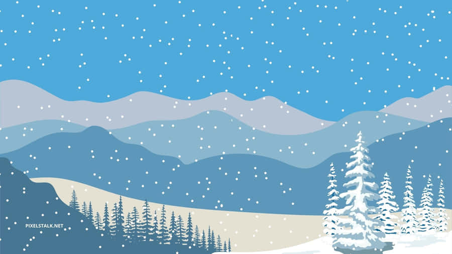 Enjoying A Peaceful Moment In A Winter Landscape Wallpaper