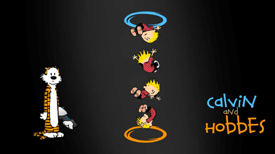 Enjoying A Relaxing Day With Calvin And Hobbes Wallpaper