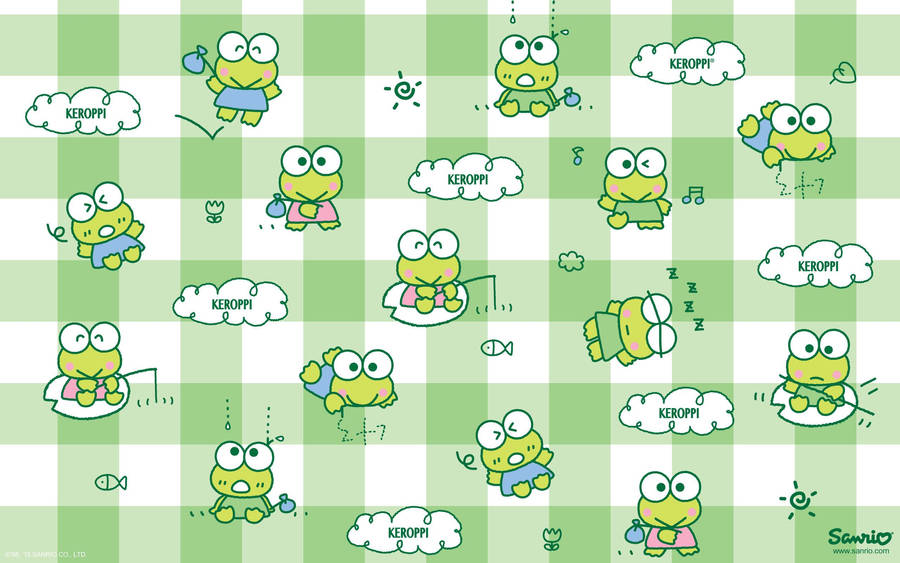Enjoying An Afternoon Of Relaxation With Keroppi. Wallpaper