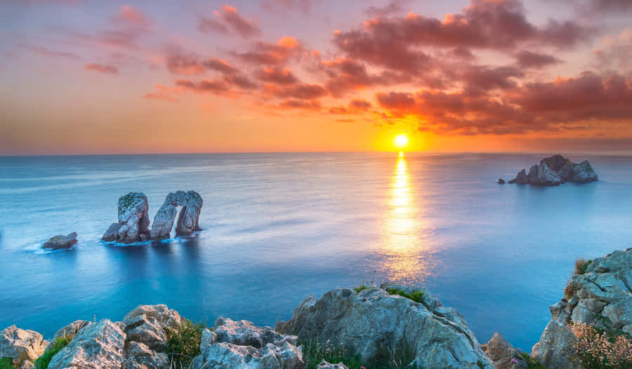 Enjoying The Beautiful Views Of Seville, Spain Wallpaper