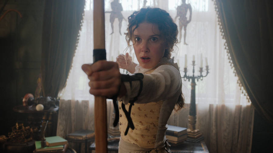 Enola Holmes Archery Training Wallpaper