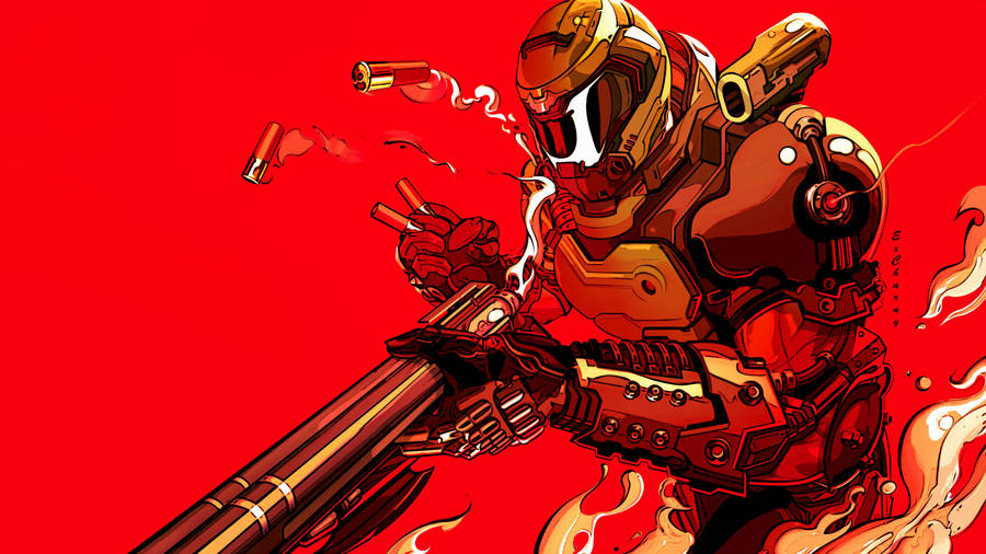 Enthralling Hd Image Of Doom Game Scene Wallpaper