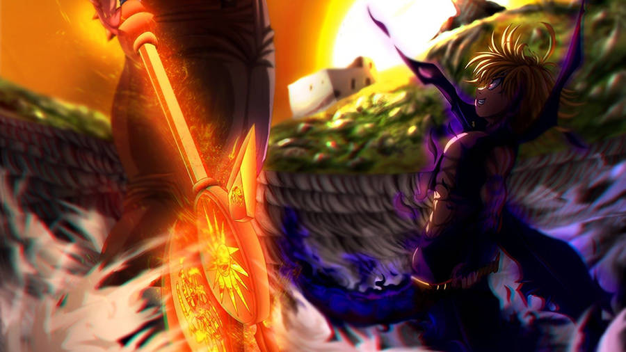 Escanor And Meliodas Battle Wallpaper