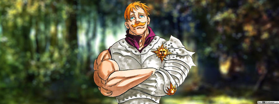 Escanor In White Armor Wallpaper