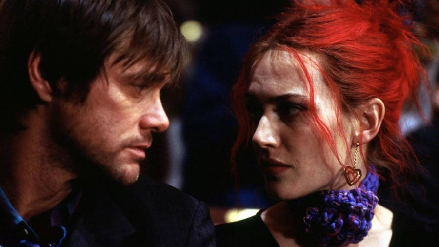 Eternal Sunshine Of The Spotless Mind Couple Stare Scene Wallpaper