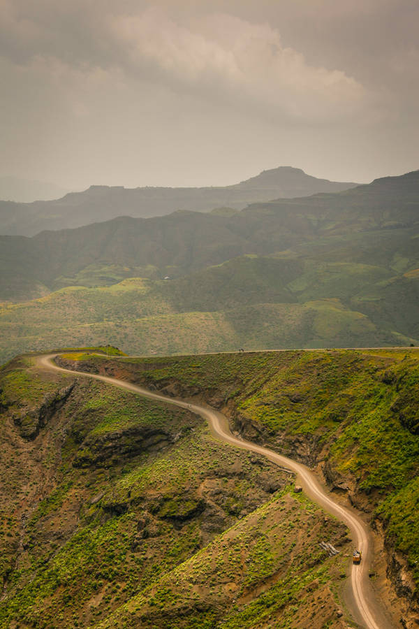 Ethiopia Green Mountain Road Wallpaper