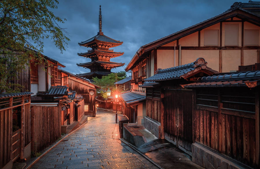 Evening Kyoto Japan 4k Wallpaper