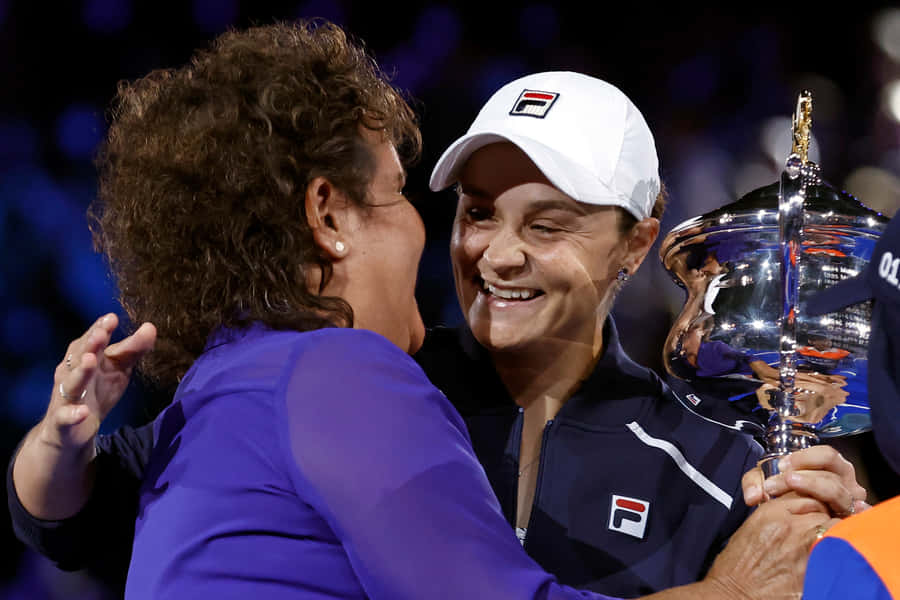 Evonne Goolagong Cawley Congratulating Ashleigh Barty Wallpaper