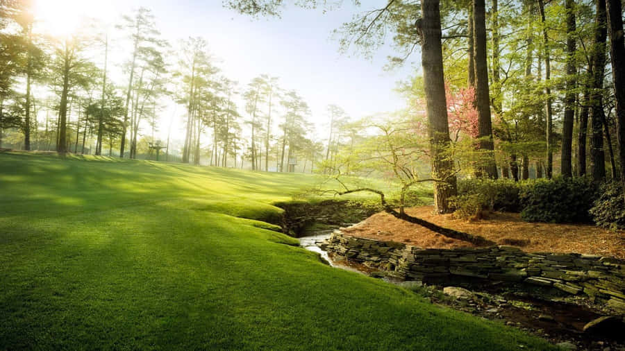 “experience The Beauty Of Augusta National Golf Course” Wallpaper