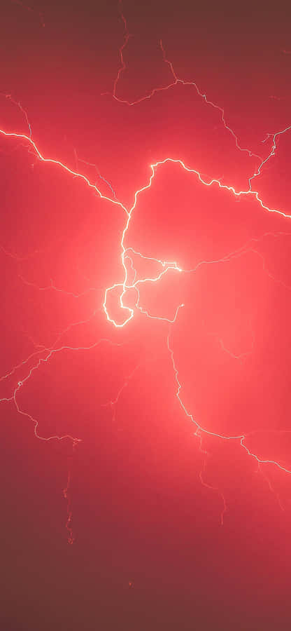 Experience The Power Of Red Lightning Wallpaper