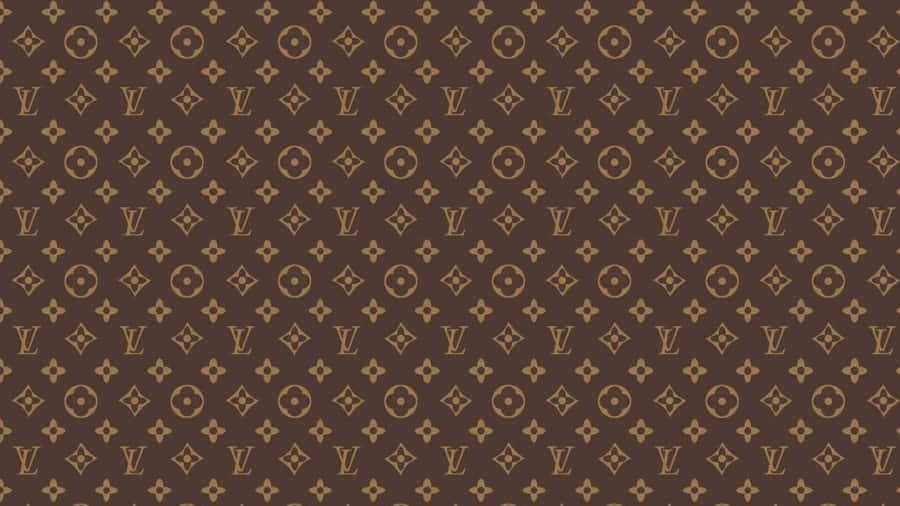 Experience The Richness Of Louis Vuitton With Their Iconic Print Pattern Wallpaper