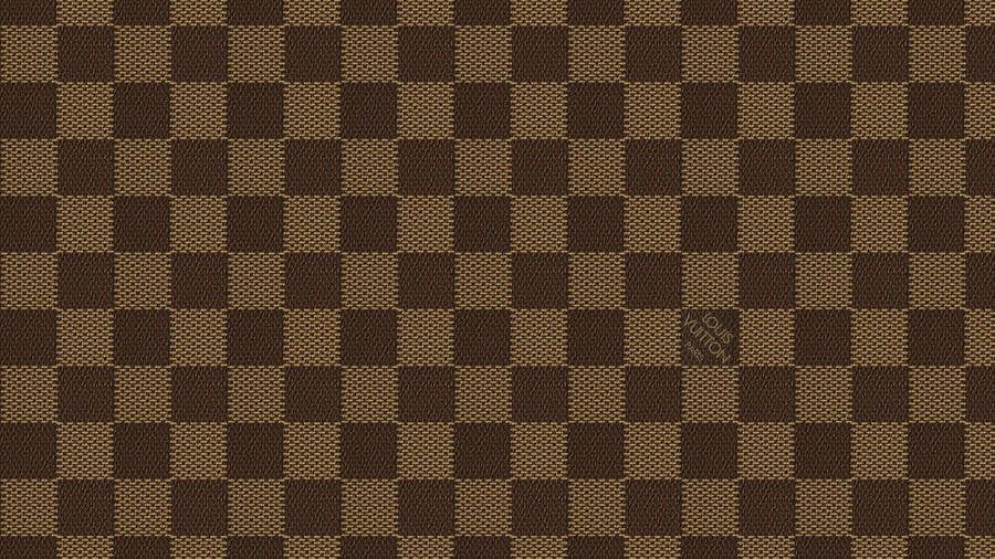 Experience The Timeless Style Of Louis Vuitton With This Classic Checkered Design Wallpaper