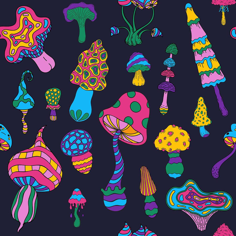 Experience The World With Psychedelic Mushrooms Wallpaper
