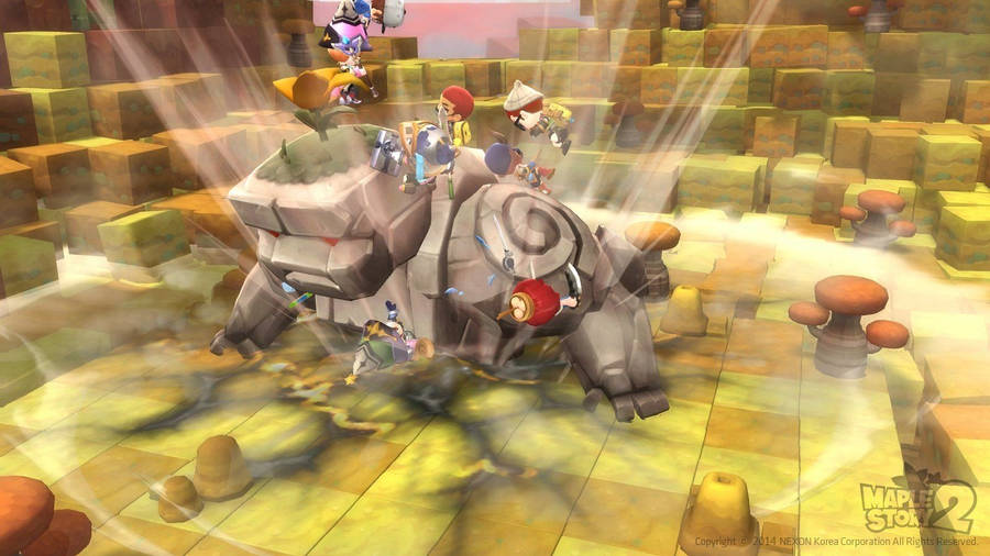 Explore Exciting Adventures In Maplestory 2 Wallpaper