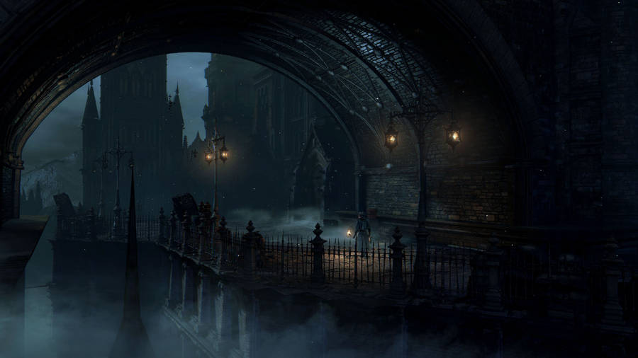 Explore The Darkness Of Central Yharnam In Bloodborne Wallpaper