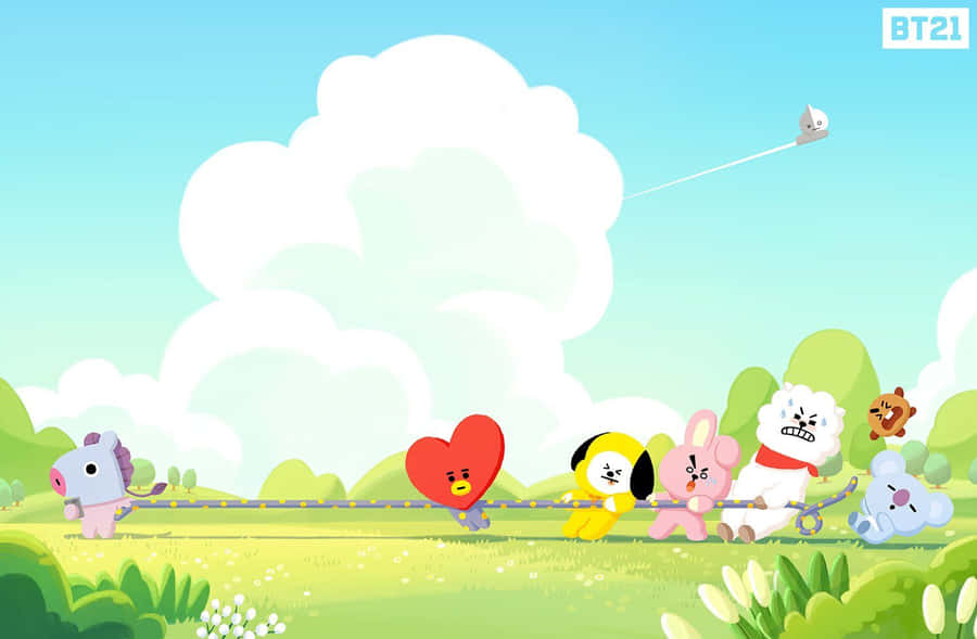 Explore The Imaginary World Of Bt21 In Brilliant 4k Wallpaper