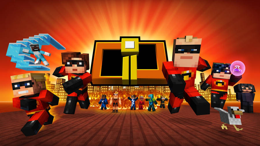 Explore The Incredibles With The Minecraft Skin Wallpaper