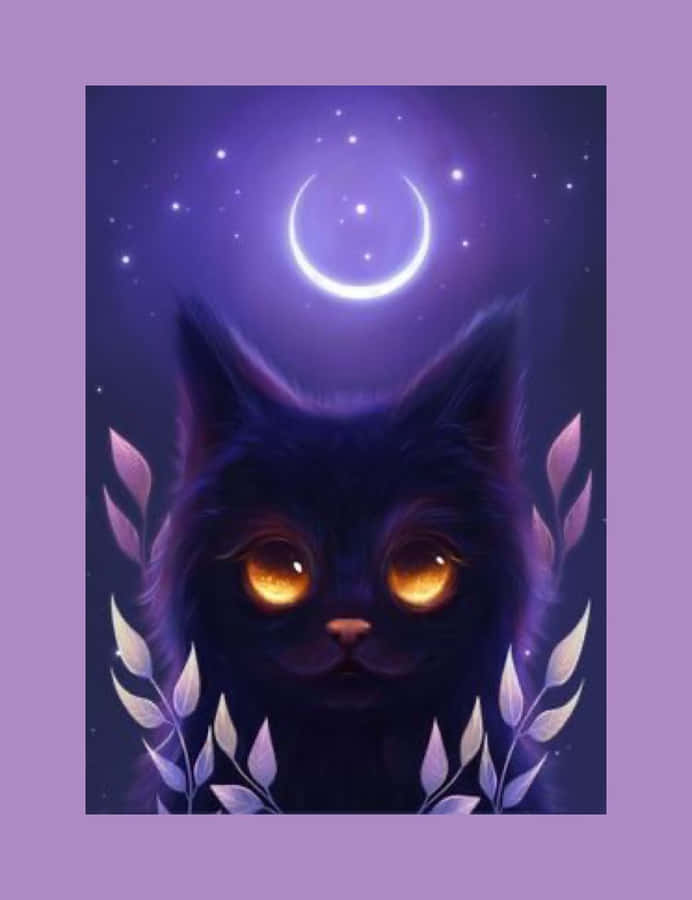 Explore The Magical World Of Cats In Space Wallpaper