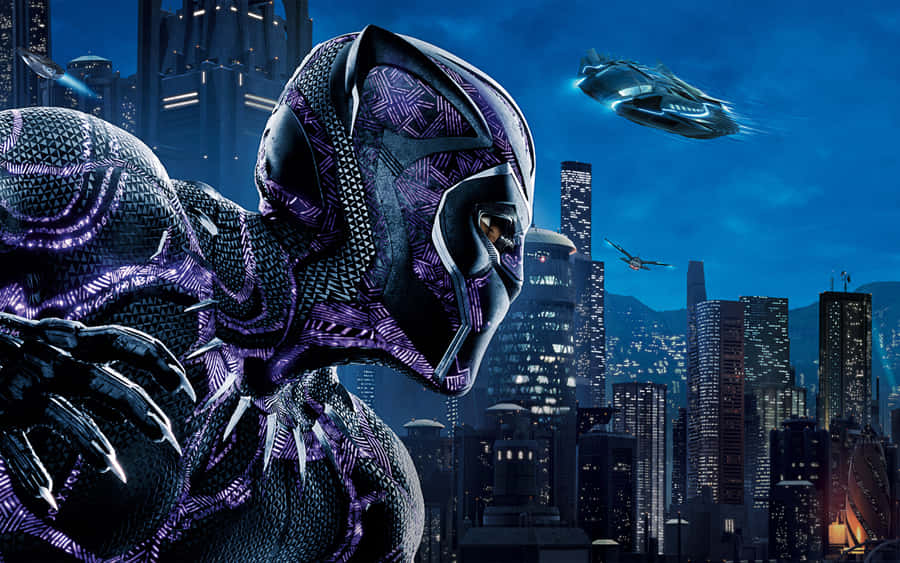 Explore The Majestic Black Panther Landscape Wallpaper