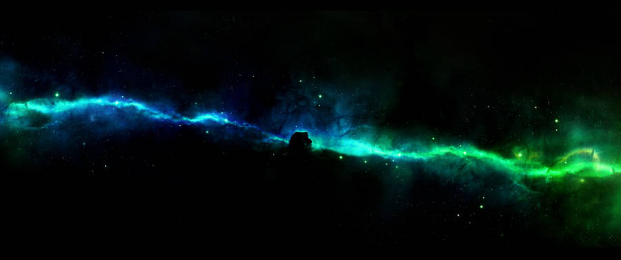 Explore The Vibrant Blue And Green Galaxy Wallpaper