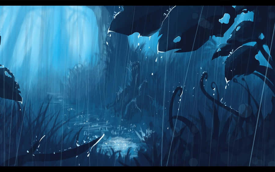 Exploring A Magical Anime Forest Wallpaper