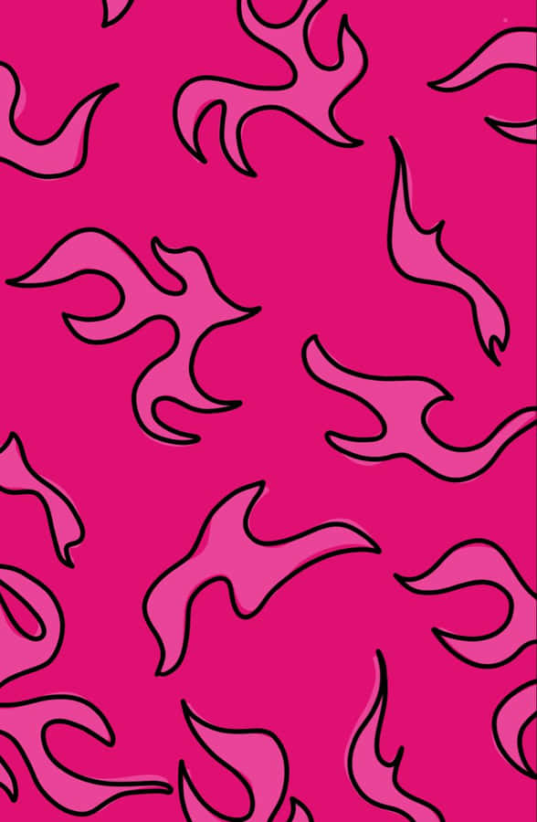 Exploring The Mysterious Pink Flames Wallpaper