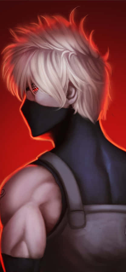 Express Your Vibrant Style With The Eye-catching Iphone 11 Red Anime. Wallpaper