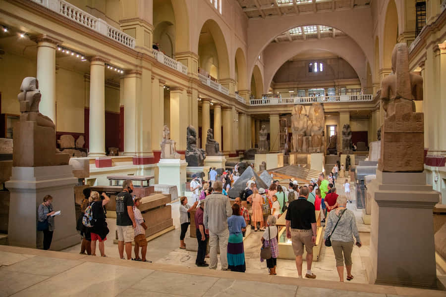Exquisite Interior Design Of The Egyptian Museum Wallpaper