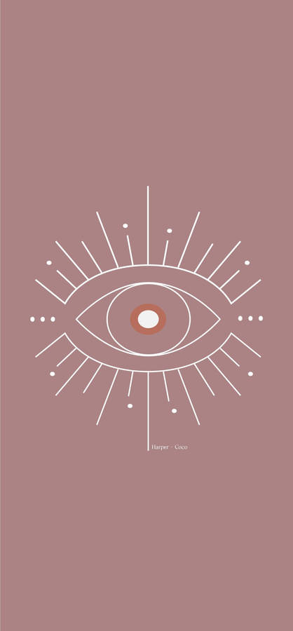 Eye And Rays Of Light Boho Iphone Wallpaper