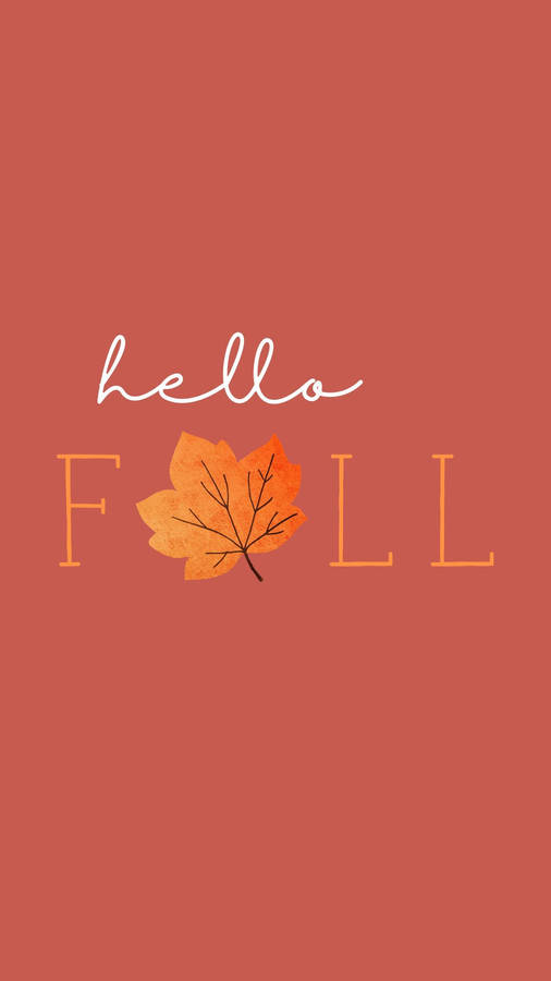 Fall Aesthetic Iphone Hello Fall Wallpaper