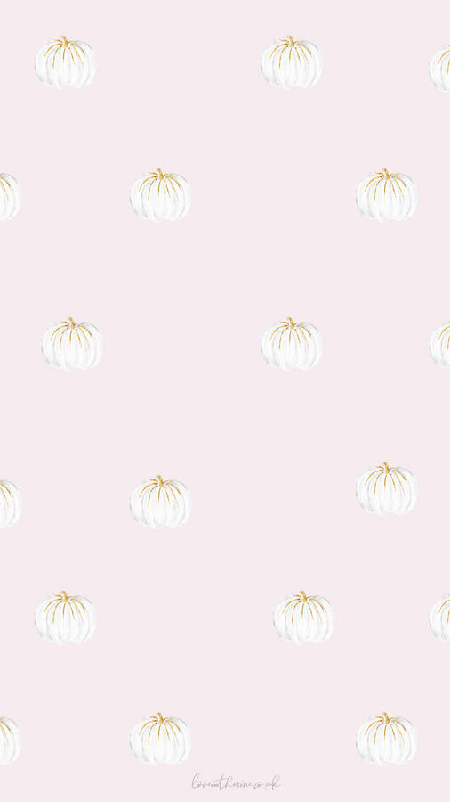 Fall Aesthetic Iphone White Pumpkins Wallpaper