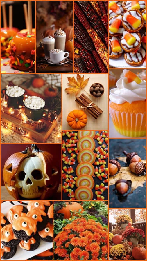 Fall Collage Desktop Theme Display Wallpaper