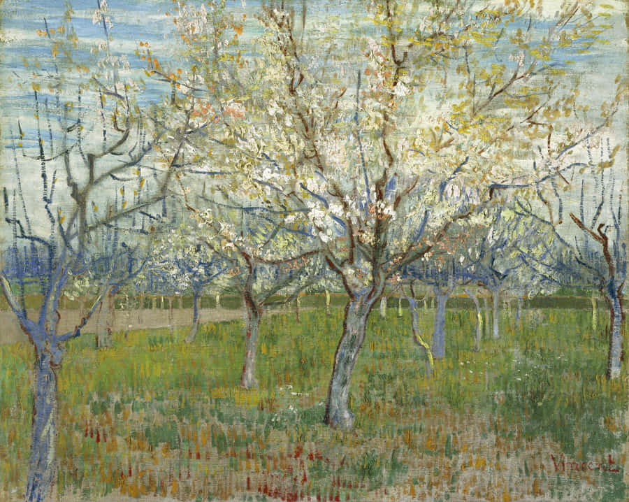 Famous Painting “almond Blossoms” By Vincent Van Gogh Wallpaper
