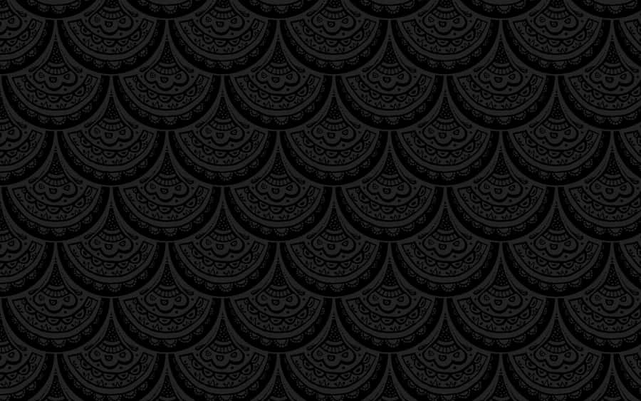 Fancy Black Bohemian Scale Wallpaper