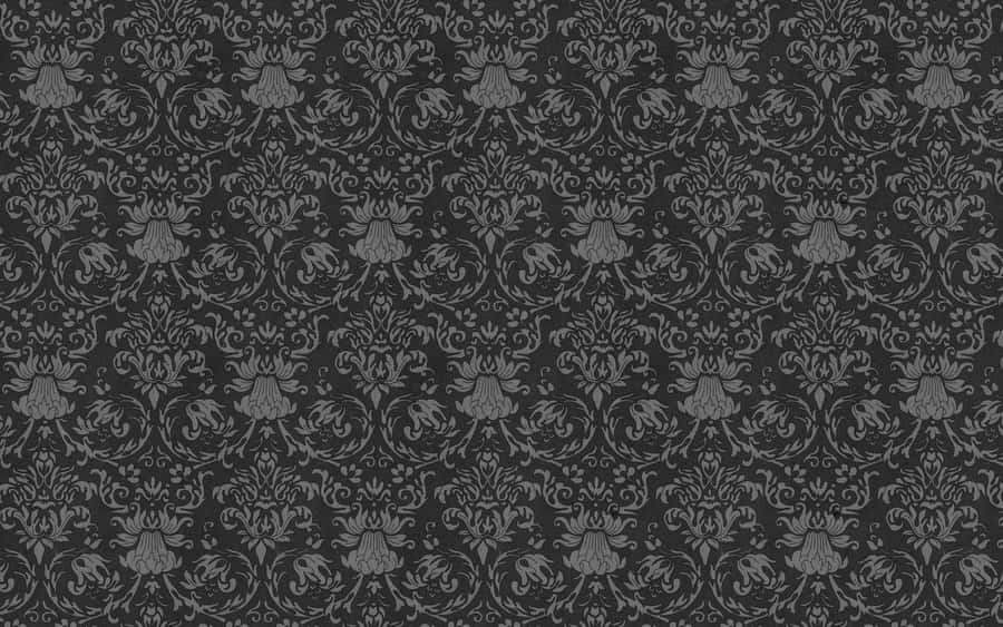 Fancy Black Damask Wallpaper