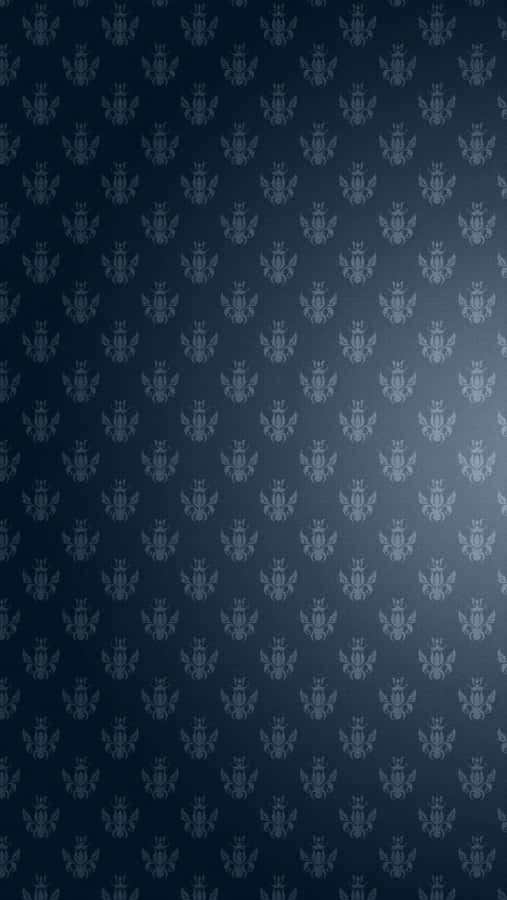 Fancy Blue Fleur De Lis Phone Wallpaper