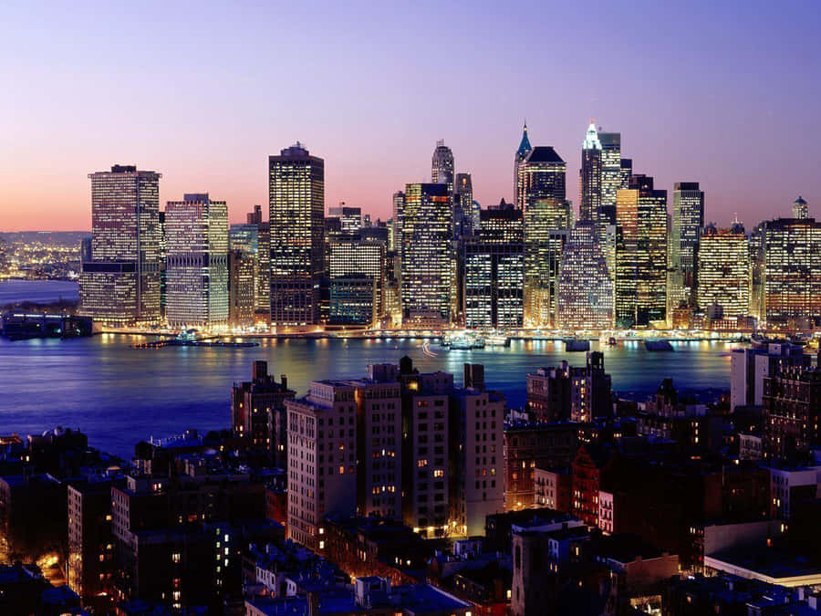 Fantastic Night Of New York City Laptop Wallpaper