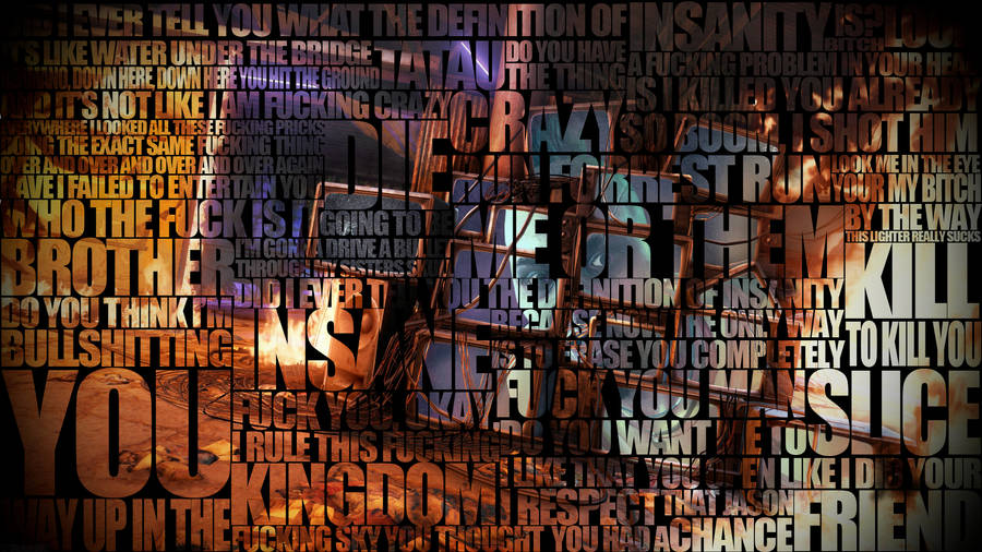 Far Cry 3 Vaas Montenegro Quotes Typography Wallpaper