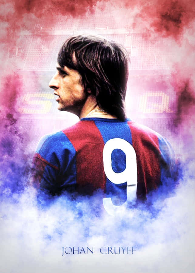 Fc Barcelona No. 9 Johan Cruyff Poster Wallpaper